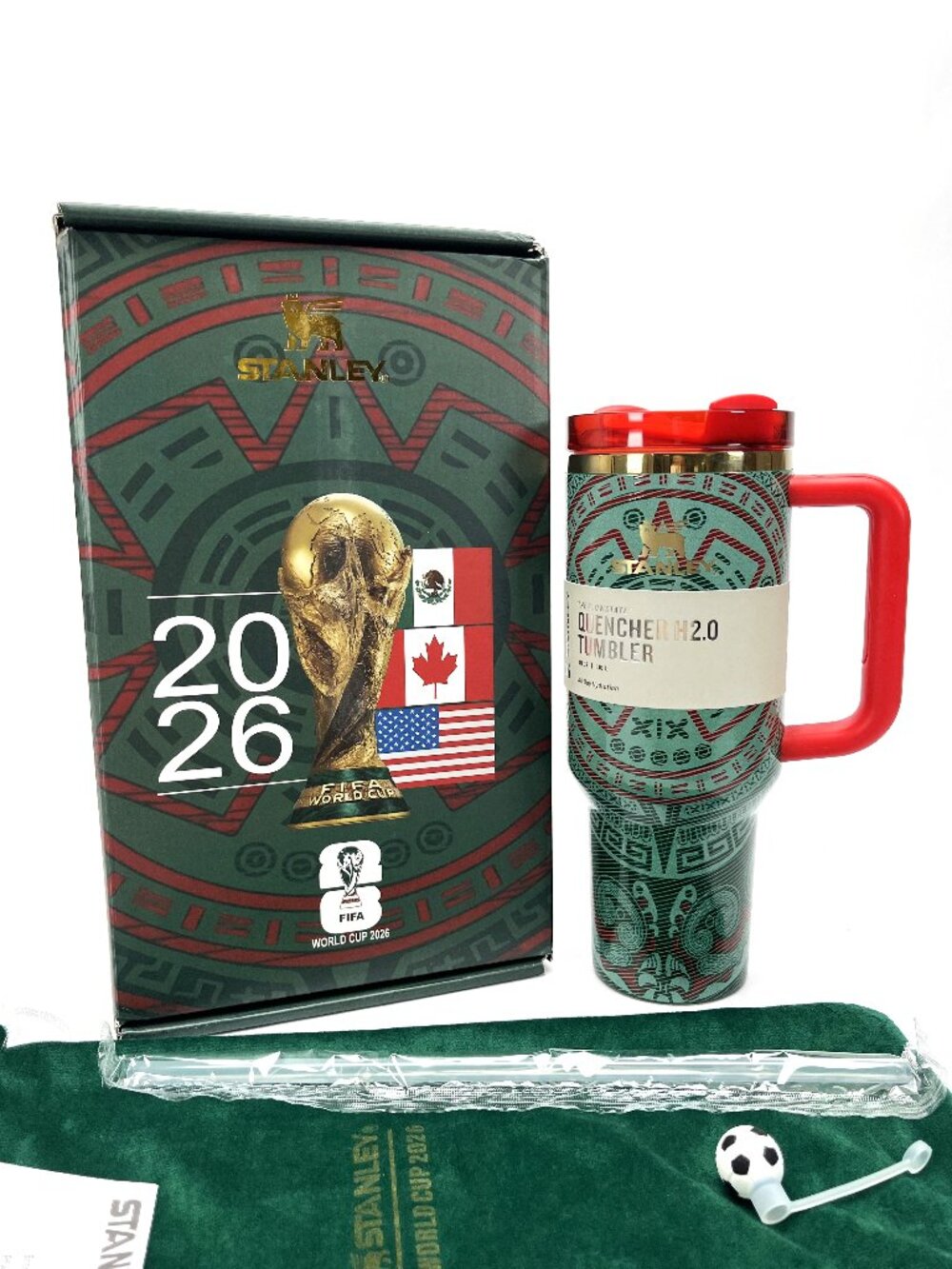 Mexico FIFA World Cup 2026 Limited Edition-New Stanley 40oz Tumbler-Red Handle